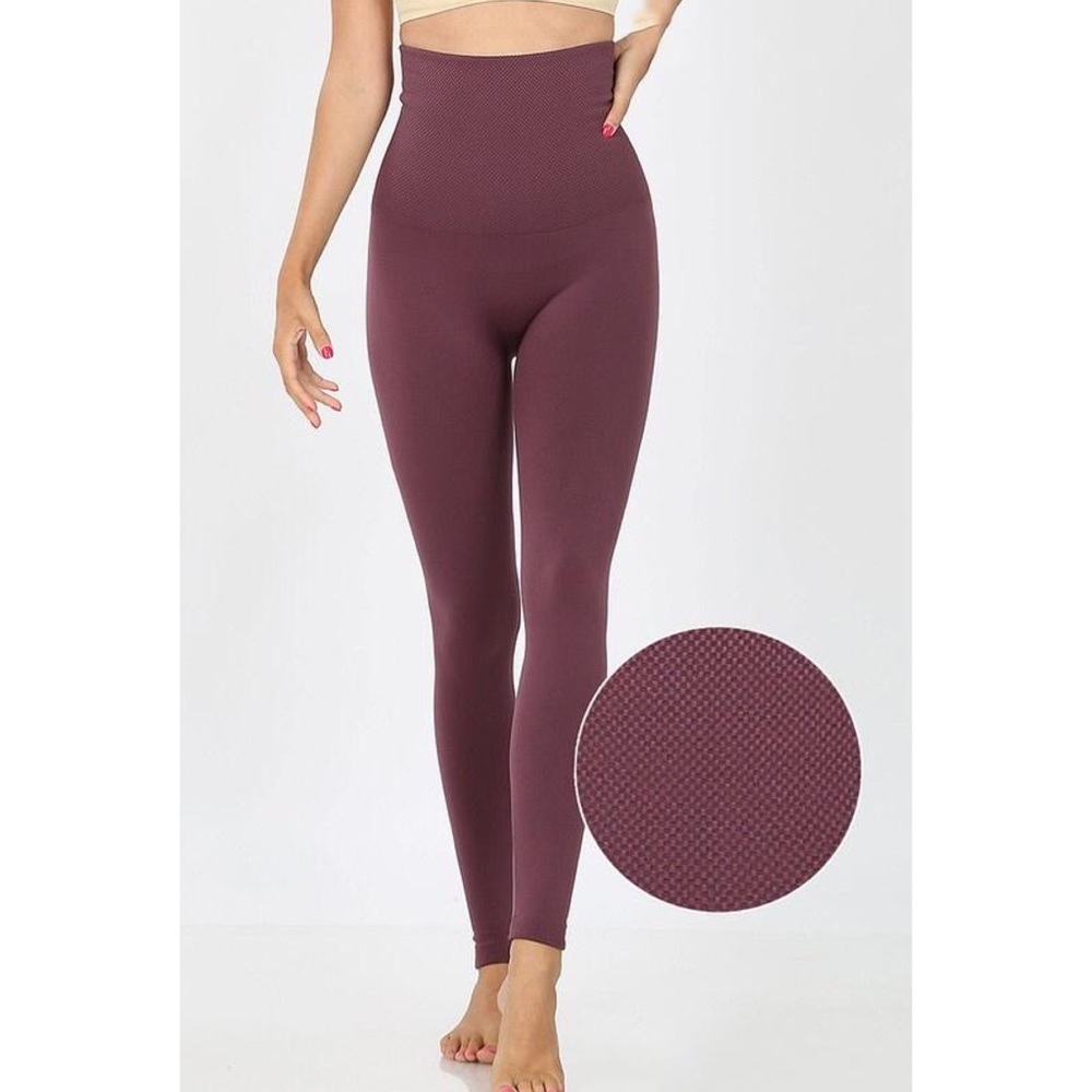 High Waist Tummy Control Seamless Fleece leggings - Picture 4 of 11
